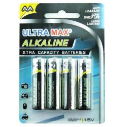 Cheap Stationery Supply of 5 Star Value Alkaline Batteries AA Pack of 4 Office Statationery