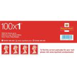 Royal Mail First Class Stamps [Pack 100] 63813X
