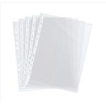 5 Star Value Punched Pocket Polypropylene Embossed Top-opening 40 Microns A4 Clear [Pack 100] 638353