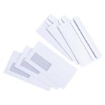 5 Star Value Envelopes Wallet Press Seal Window 80gsm DL 110x220mm White [Pack 1000] 638515