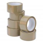 5 Star Value Packaging Tape 48mmx66m Buff [Pack 6] 638655