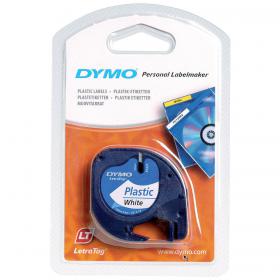 Dymo LetraTag Tape Plastic 12mmx4m Pearl White Ref S0721660 63912X
