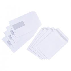 Cheap Stationery Supply of 5 Star Value Envelopes Pocket Press Seal Window 90gsm C5 229x162mm White Pack of 500 652516 Office Statationery