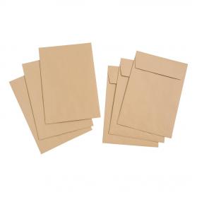 5 Star Value Envelope C4 Gusset 25mm Peel and Seal 115gsm Manilla Pack of 125 652532