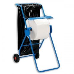 Cheap Stationery Supply of WYPALL* Mobile Stand Wiper Dispenser 6155 Large Roll with Cutter 2 Wheels Tubular Frame Blue C01848 Office Statationery