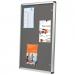 Nobo Display Cabinet Noticeboard Visual Insert Lockable A0 W1350xH1060mm Grey Ref 31333501