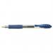 Pilot G205 Gel Rollerball Pen Rubber Grip Retractable 0.5mm Tip 0.32mm Line Blue Ref BLG205 03 [Pack 12]
