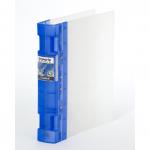 Guildhall GLX Ergogrip Binder Capacity 400 Sheets 4x 2 Prong 55mm A4 Frost Cobalt Blue Ref 4542 [Pack 2] 675441