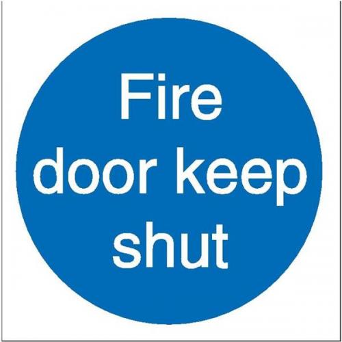 Stewart Superior Fire Door Keep Shut Sav Signs W100xh100 Self Adhesive Vinyl M014sav Pack Of 5