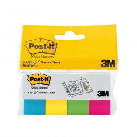 Post-it Note Markers 50 each of  Yellow Pink and Green Ref 6704U Pack of 4 694260