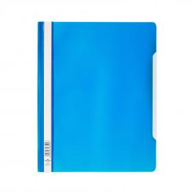 Durable Clear View Folder Plastic with Index Strip Extra Wide A4 Blue Ref 257006 Pack of 50 698483