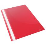 Esselte Vivida Report Flat Bar File Polypropylene Clear Front A4 Red Ref 28316 [Pack 25] 699381