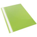 Esselte Vivida Report Flat Bar File Polypropylene Clear Front A4 Green Ref 28317 [Pack 25] 699403