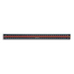 Linex Scale Ruler Triangular Aluminium Colour-coded Scales 1:1 to 1:2500 300mm Black Ref LXH382 701731