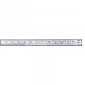 Linex Ruler Stainless Steel Imperial and Metric with Conversion Table 150mm Silver Ref LXESL15 701820