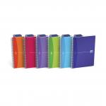 Oxford Office Notebook Poly Wirebound 90gsm Smart Ruled 180pp A5 Assorted Colour Ref 100104780 [Pack 5] 702388