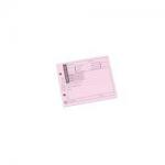 PremierTeam Debit/Credit Pads Accounting Control Slips Pre-Punched 70gsm 102x126mm Pink [Pack 10] 702657