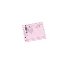 PremierTeam DebitCredit Pads Accounting Control Slips Pre-Punched 70gsm 102x126mm Pink [Pack 10] x 8 Boxes 702657