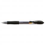 Pilot G210 Gel Rollerball Pen Rubber Grip Retractable 1.0mm Tip 0.48mm Line Black Ref 043101201 [Pack 12] 703122
