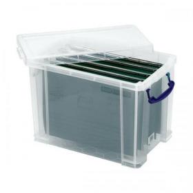 4 Clear Plastic Storage Boxes & Lids~For Suspension Files/A4 Size Folders © 9L 
