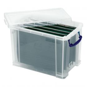 Really Useful Filing Box Plastic with 10 suspension files A4 19 Litre W290xD255xH395mm Ref 19C&10susp 704207