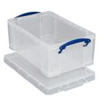 Really Useful Storage Box Plastic Lightweight Robust Stackable 5Litre W200xD340xH125mm Clear Ref3x5C[Pk3] 704249