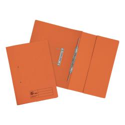 Cheap Stationery Supply of 5 Star Elite Transfer Spring Pocket File Heavyweight 315gsm Foolscap Orange Pack of 25 Office Statationery