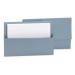 PremierTeam Half Flap Single Pocket Wallet Folder Foolscap Blue [Pack 50] 713702