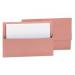 PremierTeam Half Flap Single Pocket Wallet Folder Foolscap Pink [Pack 50] 713703
