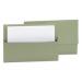PremierTeam Half Flap Single Pocket Wallet Folder Foolscap Green [Pack 50] 713704
