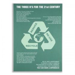 Cheap Stationery Supply of Seco 3Rs Environmental PVC Poster (420mm x 595mm) for Awareness - Recycle Reduce Re-use ENV07 Office Statationery