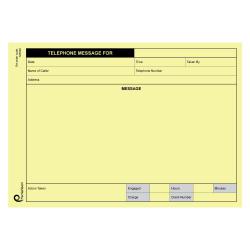 A5 Telephone Message Yellow Pack of 10 (Box of 40)