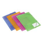Rexel Ice File 4-Fold Polypropylene Elasticated for 200 Sheets A4 Assorted Ref 2102050 [Pack 4] 730394