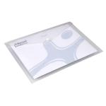 Rexel Ice Wallet Durable Polypropylene Popper-seal A4 Translucent Clear Ref 2101660 [Pack 5] 730475