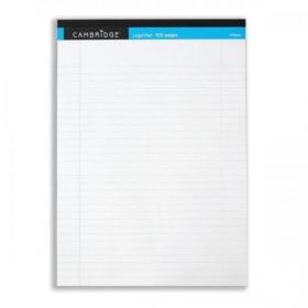 Cambridge Legal Pad Headbound Ruled Margin Perforated 100pp A4 White Paper Ref 100080159 [Pack 10] 752501