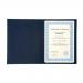 Certificate Covers Linen Finish Heavyweight Card 240g A4 Blue [Pack 5]