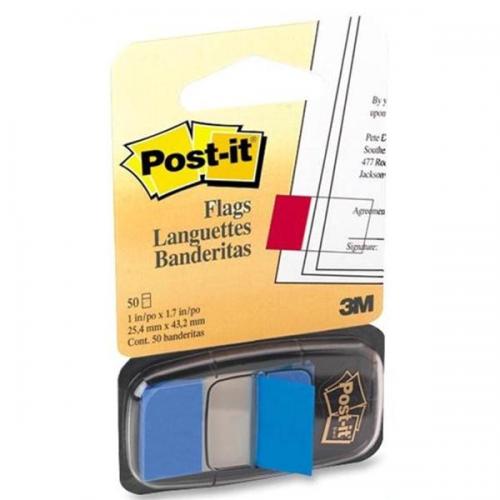 Cheap Stationery Supply of 3M Post-it Index Flags 25x43mm Blue (1 x Pack of 50 Flags) - Offer Jan to Mar 2014 680-2-XX Office Statationery