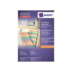 Cheap Stationery Supply of Avery ReadyIndex A-Z 20-Part Punched Mylar-reinforced Multicolour-Tabs 200gsm A4 Whites 02003501 Office Statationery