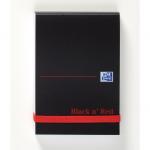 Black n Red Notebook Poly Casebound 90gsm Plain 192pg A7 Ref 100080540 [Pack 10] 803057