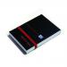 Black n Red Notebook Poly Casebound 90gsm Plain 192pg A7 Ref 100080540 [Pack 10] 803057