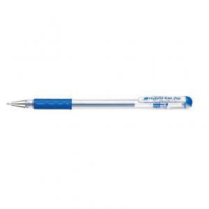 Pentel Hybrid Gel Grip Rollerball Pen 0.6mm Tip 0.3mm Line Blue Ref