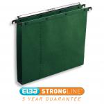 Elba AZO Ultimate Linking Suspension File 30mm Wide-base 240gsm Foolscap Green Ref 100330319 [Pack 25] 804390