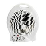 2kW Upright Fan Heater White with Thermostat 2 Heat Settings 1kW 2kW Ref FH1P-2000W 805904