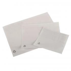 Packing List Document Wallet Polythene Waterproof Plain A5 225x165mm Whiter Ref DE009 Pack of 1000 812757