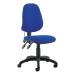 Trexus Lumbar High Back Permanent Contact Chair Blue 480x450x490-590mm Ref LM00002