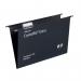 Rexel Crystalfile Extra Suspension File Polypropylene 15mm V-base Foolscap Black Ref 3000080 [Pack 25] 816523