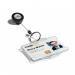 Durable Badge Reel Plastic with Key Ring Fastener and Retractable Cord Black Ref 8222/58 [Pack 10] 817473