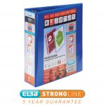 Elba Panorama Presentation Lever Arch File 2-Ring A4 Blue Ref 400008438 [Pack 5] 817634