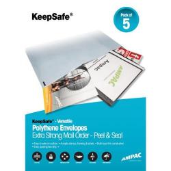 Cheap Stationery Supply of KeepSafe Envelopes Extra Strong Polythene Opaque DX W440xH320mm Peel and Seal KSV-MO3 x 5 Pack of 5 Offer: Buy 2 Packs for the Price of 1 (April-June 2014) KSV-MO3 x 5-xx Office Statationery