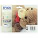 Epson T0615 Inkjet Cart Teddybear Page Life Black/Cyan/Magenta/Yellow 250pp 8ml Ref C13T06154010 [Pack 4] 822485